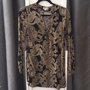 Paisley Print Tunic Top